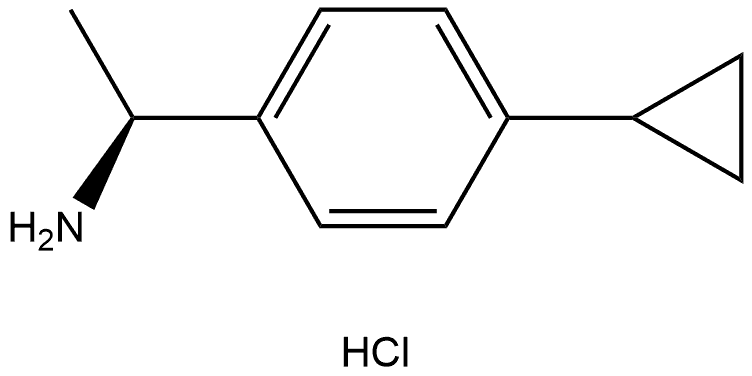 (S)-1-(4-cyclopropylphenyl)ethan-1-amine hydrochloride Structure