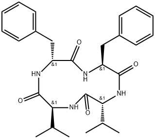 Cyclo(D-Phe-L-Phe-D-Val-L-Val-) 结构式