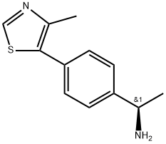 Benzenemethanamine, α-?methyl-?4-?(4-?methyl-?5-?thiazolyl)?-?, (αR)?-,2418594-41-7,结构式