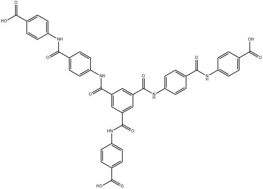 4,4'-((4,4'-((5-((4-羧基苯基)氨基甲酰基)间苯二甲酰基)双(氮杂二基))双(苯甲酰基))双(氮杂二基))二苯甲酸,2418598-21-5,结构式