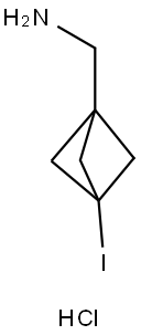 C-(3-Iodo-bicyclo[1.1.1]pent-1-yl)-methylamine hydrochloride 结构式