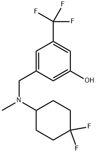 3-{[(4,4-difluorocyclohexyl)(methyl)amino]methyl }-5-(trifluoromethyl)phenol Structure