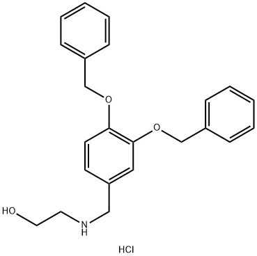 2-((3,4-双(苄氧基)苄基)氨基)乙醇盐酸盐 结构式