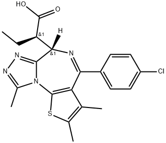 6H-Thieno[3,2-f][1,2,4]triazolo[4,3-a][1,4]diazepine-6-acetic acid, 4-(4-chlorophenyl)-α-ethyl-2,3,9-trimethyl-, (αR,6S)-|化合物 ET-JQ1-OH