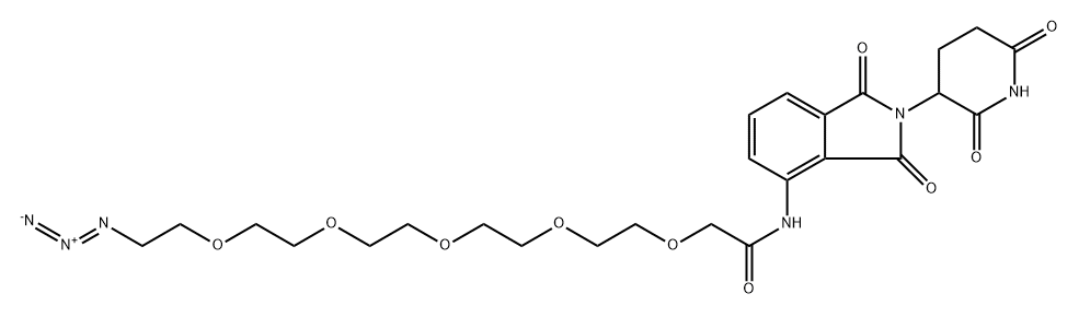 Pomalidomide-PEG5-N3, 2421217-02-7, 结构式