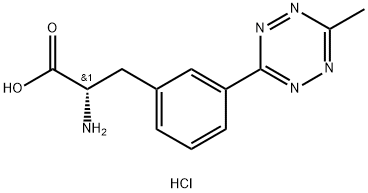 L-Phenylalanine, 3-(6-methyl-1,2,4,5-tetrazin-3-yl)-, hydrochloride (1:1) Structure