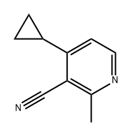 4-cyclopropyl-2-methylnicotinonitrile 化学構造式