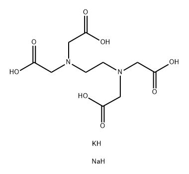 Ethylendiamintetraessigsure mit Natrium- und Kaliumsalzen 结构式