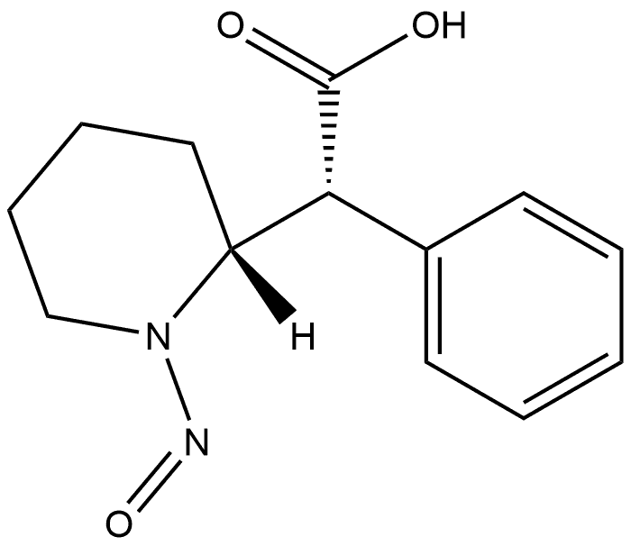 2-Piperidineacetic acid, 1-nitroso-α-phenyl-, stereoisomer (8CI) Structure