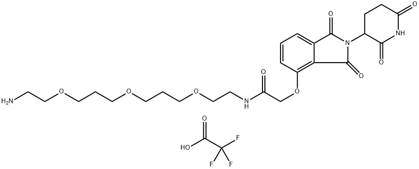 Thalidomide-O-amido-PEG1-(C1-?PEG)2-C2-NH2 Structure