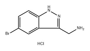 (5-溴-1H-吲唑-3-基)甲胺盐酸盐,2436296-64-7,结构式