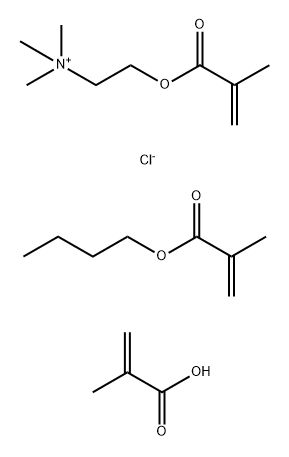Ethanaminium, N,N,N-trimethyl-2-(2-methyl-1-oxo-2-propenyl)oxy-, chloride, polymer with butyl 2-methyl-2-propenoate and 2-methyl-2-propenoic acid Structure
