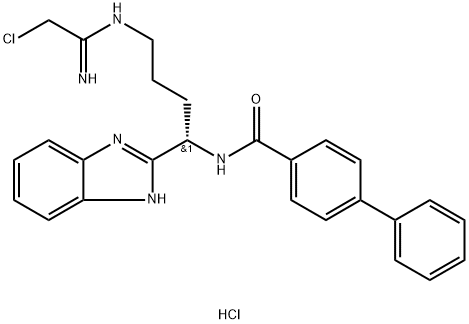2436747-41-8 [1,1'-Biphenyl]-4-carboxamide, N-[(1S)-1-(1H-benzimidazol-2-yl)-4-[(2-chloro-1-iminoethyl)amino]butyl]-, hydrochloride (1:1)
