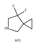 5-Azaspiro[2.4]heptane, 7,7-difluoro-, hydrochloride (1:1) 化学構造式