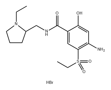 Benzamide, 4-amino-N-[(1-ethyl-2-pyrrolidinyl)methyl]-5-(ethylsulfonyl)-2-hydroxy-, hydrobromide (1:1)|氨磺必利EP杂质B 氢溴酸盐