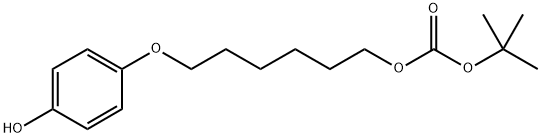 tert-butyl (6-(4-hydroxyphenoxy)hexyl) carbonate Struktur