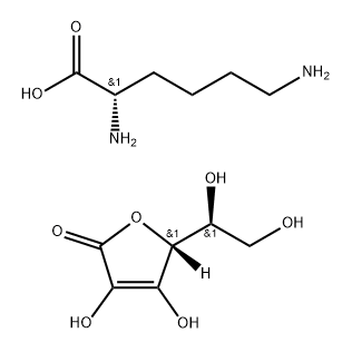 L-リシン/L-アスコルビン酸 化学構造式