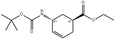 (1S, 5R)-5-Boc-amino-cyclohex-3-enecarboxylic acid ethyl ester Structure