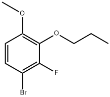 1-bromo-2-fluoro-4-methoxy-3-propoxybenzene 化学構造式