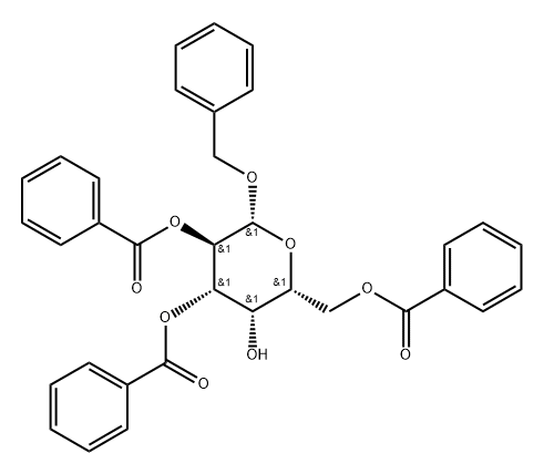Benzyl β-D-galactopyranoside 2,3,6-tribenzoate Struktur