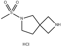2,6-Diazaspiro[3.4]octane, 6-(methylsulfonyl)-, hydrochloride (1:1) Structure