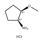 Cyclopentanamine, 2-methoxy-, hydrochloride (1:1), (1S,2R)- Structure