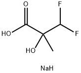 Propanoic acid, 3,3-difluoro-2-hydroxy-2-methyl-, sodium salt (1:1) 化学構造式