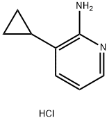 2-Pyridinamine, 3-cyclopropyl-, hydrochloride (1:1) Structure