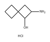 Spiro[3.3]heptan-1-ol, 2-amino-, hydrochloride (1:1) 化学構造式