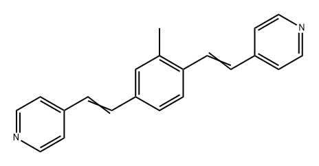 4,4'-((2-methyl-1,4-phenylene)bis(ethene-2,1-diyl))dipyridine Structure