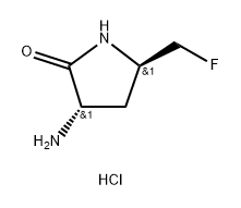 2-Pyrrolidinone, 3-amino-5-(fluoromethyl)-, hydrochloride (1:1), (3S,5R)- Structure