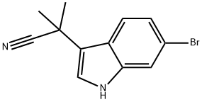 2-(6-溴-1H-吲哚-3-基)-2-甲基丙腈,2447043-00-5,结构式