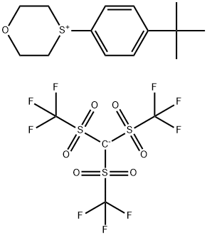 4-[4-(1,1-Dimethylethyl)phenyl]-1,4-oxathianium tris((trifluoromethyl)sulfonyl)methane Structure