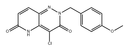 4-Chloro-2-(4-methoxybenzyl)pyrido[3,2-c]pyridazine-3,6(2H,5H)-dione 化学構造式