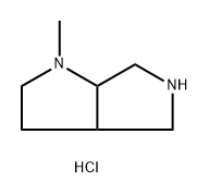 1-Methyloctahydropyrrolo[3,4-b]pyrrole hydrochloride 化学構造式