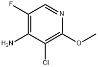 3-氯-5-氟-2-甲氧基吡啶-4-胺 结构式