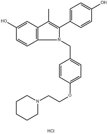 Pipindoxifene hydrochloride 化学構造式