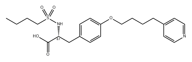 N-Butylsulfonyl-O-(4-(4-pyridinyl)butyl)-D-tyrosine Structure