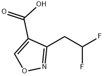 3-(2,2-Difluoroethyl)isoxazole-4-carboxylic acid 化学構造式