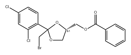 1,3-Dioxolane-4-methanol, 2-(bromomethyl)-2-(2,4-dichlorophenyl)-, 4-benzoate, (4S)- 结构式