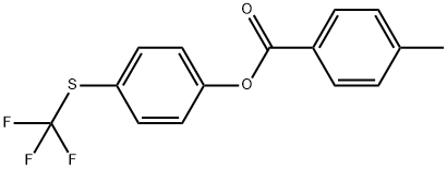 4-[(Trifluoromethyl)thio]phenyl 4-methylbenzoate 结构式