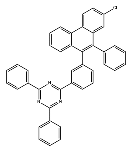 1,3,5-triazine, 2-[3-(2-chloro-10-phenyl-9-phenanthroline) phenyl ] -4,6-diphenyl -|1,3,5-三嗪,2-[3-(2-氯 -10-苯基 -9-菲)苯基] -4,6-二苯基-