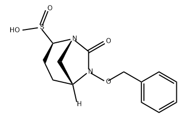1 ,6-Diazabicyclo[3.2.1 ]octane-2-sulfinic acid, 7-oxo-6-(phenylmethoxy)-, (1 S,2R,5R)- Struktur