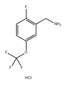 1-[2-fluoro-5-(trifluoromethoxy)phenyl]methanamine hydrochloride Structure