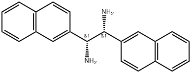 (1R,2R)-1,2-二(萘-2-基)乙烷-1,2-二胺,2460285-45-2,结构式