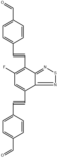 4,4'-((5-氟苯并[C][1,2,5]噻二唑-4,7-二基)双(乙炔-2,1-二基))二苯甲醛,2460375-94-2,结构式
