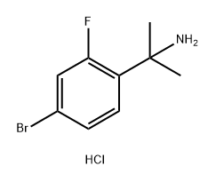 Benzenemethanamine, 4-bromo-2-fluoro-α,α-dimethyl-, hydrochloride (1:1) 化学構造式