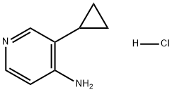 4-Pyridinamine, 3-cyclopropyl-, hydrochloride (1:1) Struktur