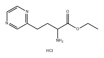 ethyl 2-amino-4-(pyrazin-2-yl)butanoate
dihydrochloride 化学構造式