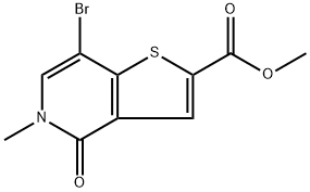 Methyl 7-bromo-5-methyl-4-oxo-thieno[3,2-c]pyridine-2-carboxylate Struktur
